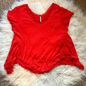 Free People Short Slv Shirt (size MA)